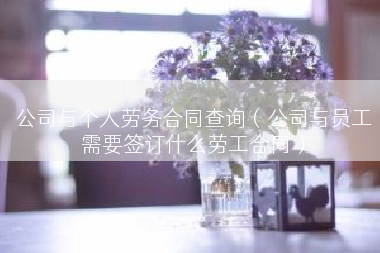 公司与个人劳务合同查询（公司与员工需要签订什么劳工合同）