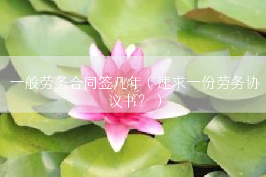 一般劳务合同签几年（速求一份劳务协议书？）