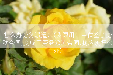 怎么办劳务派遣证(我跟用工单位签了劳动合同,变成了劳务派遣合同,我应该怎么办)