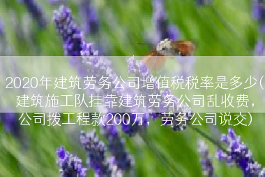2020年建筑劳务公司增值税税率是多少(建筑施工队挂靠建筑劳务公司乱收费，公司拨工程款200万，劳务公司说交)