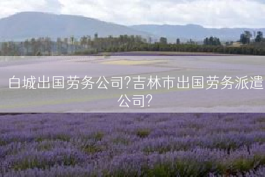 白城出国劳务公司?吉林市出国劳务派遣公司?