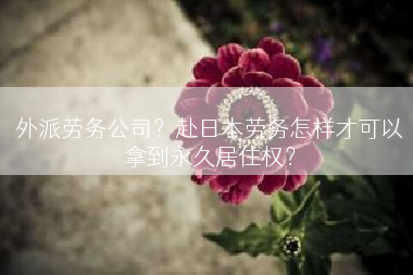 外派劳务公司？赴日本劳务怎样才可以拿到永久居住权？