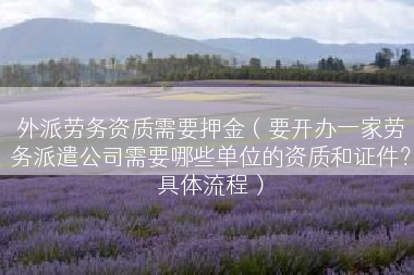 外派劳务资质需要押金（要开办一家劳务派遣公司需要哪些单位的资质和证件？具体流程）