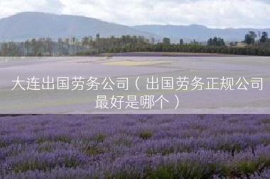 大连出国劳务公司（出国劳务正规公司最好是哪个）