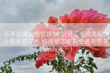 劳务派遣薪酬管理制度(员工合同是和中介劳务签订的,应按照工资薪金还是劳务报酬做账？)