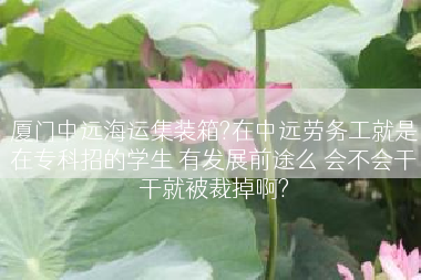 厦门中远海运集装箱?在中远劳务工就是在专科招的学生 有发展前途么 会不会干干就被裁掉啊?