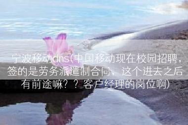 宁波移动dns(中国移动现在校园招聘，签的是劳务派遣制合同，这个进去之后有前途嘛？？客户经理的岗位啊)