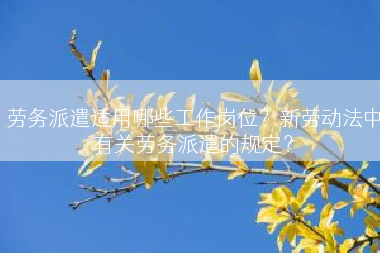 劳务派遣适用哪些工作岗位？新劳动法中有关劳务派遣的规定？