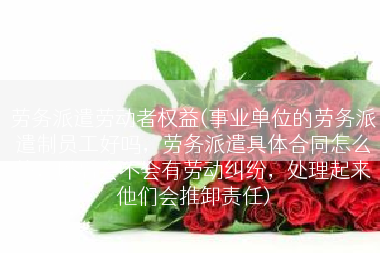 劳务派遣劳动者权益(事业单位的劳务派遣制员工好吗，劳务派遣具体合同怎么签，以后会不会有劳动纠纷，处理起来他们会推卸责任)