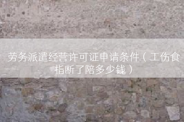 劳务派遣经营许可证申请条件（工伤食指断了陪多少钱）