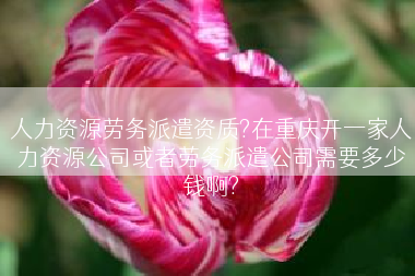 人力资源劳务派遣资质?在重庆开一家人力资源公司或者劳务派遣公司需要多少钱啊?