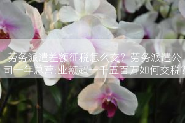 劳务派遣差额征税怎么交？劳务派遣公司一年总营:业额超一千五百万如何交税？