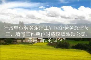 行政单位劳务派遣工？国企劳务派遣员工，填写工作单位时应该填派遣公司，还是工作的国企？