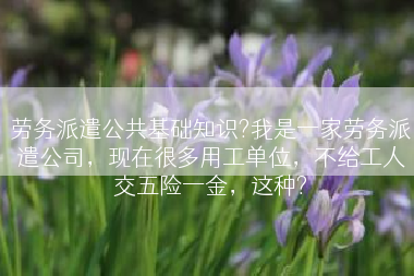 劳务派遣公共基础知识?我是一家劳务派遣公司，现在很多用工单位，不给工人交五险一金，这种?