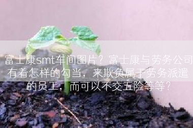 富士康smt车间图片？富士康与劳务公司有着怎样的勾当，来欺负属于劳务派遣的员工，而可以不交五险等等？