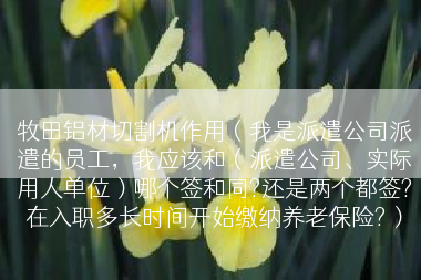 牧田铝材切割机作用（我是派遣公司派遣的员工，我应该和（派遣公司、实际用人单位）哪个签和同?还是两个都签?在入职多长时间开始缴纳养老保险?）