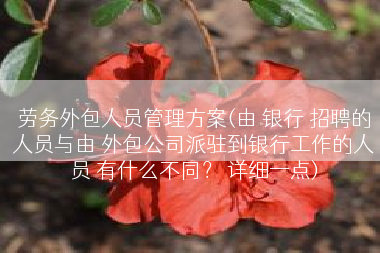 劳务外包人员管理方案(由 银行 招聘的人员与由 外包公司派驻到银行工作的人员 有什么不同？ 详细一点)