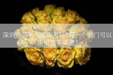 深圳市劳务派遣许可证?哪一个部门可以审批劳务派遣?