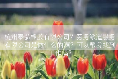 杭州泰弘橡胶有限公司？劳务派遣服务有限公司是做什么的啊？可以帮我找到工作吗？