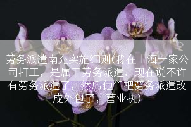 劳务派遣南充实施细则(我在上海一家公司打工，是属于劳务派遣，现在说不许有劳务派遣了，然后他们把劳务派遣改成外包了，营业执)