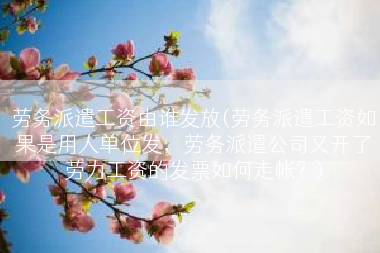 劳务派遣工资由谁发放(劳务派遣工资如果是用人单位发，劳务派遣公司又开了劳力工资的发票如何走帐？)