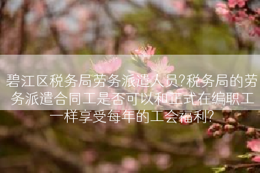 碧江区税务局劳务派遣人员?税务局的劳务派遣合同工是否可以和正式在编职工一样享受每年的工会福利?
