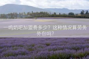 一鸣奶吧加盟费多少？这种情况算劳务外包吗？
