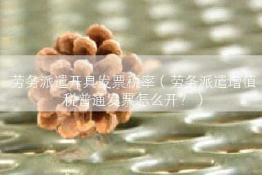 劳务派遣开具发票税率（劳务派遣增值税普通发票怎么开？）