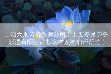 上海大乘劳务派遣公司（上海安通劳务派遣有限公司怎么样大神们帮帮忙）