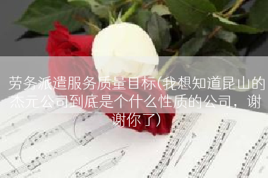 劳务派遣服务质量目标(我想知道昆山的杰元公司到底是个什么性质的公司，谢谢你了)