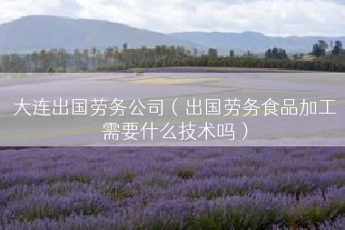大连出国劳务公司（出国劳务食品加工需要什么技术吗）