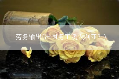 劳务输出(出国务工澳大利亚？)
