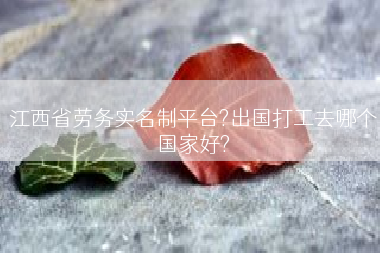 江西省劳务实名制平台?出国打工去哪个国家好?