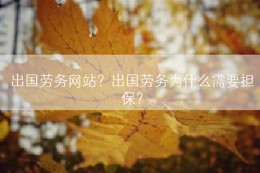 出国劳务网站？出国劳务为什么需要担保？