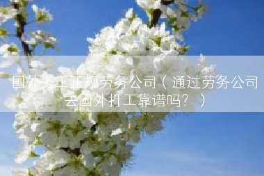 国外务工正规劳务公司（通过劳务公司去国外打工靠谱吗？）