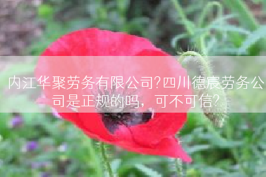 内江华聚劳务有限公司?四川德宸劳务公司是正规的吗，可不可信?