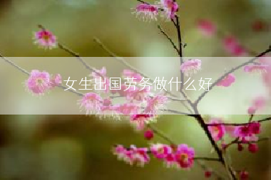 女生出国劳务做什么好