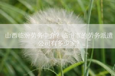 山西临汾劳务中介？临汾市的劳务派遣公司有多少家？