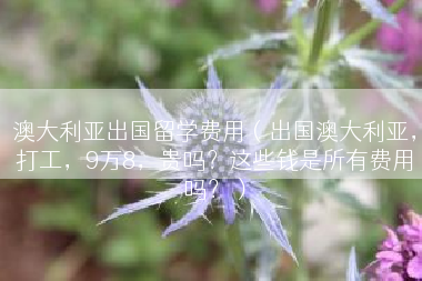 澳大利亚出国留学费用（出国澳大利亚，打工，9万8，贵吗？这些钱是所有费用吗？）