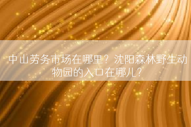 中山劳务市场在哪里？沈阳森林野生动物园的入口在哪儿？