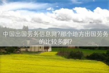 中国出国劳务信息网?那个地方出国劳务的比较多啊?