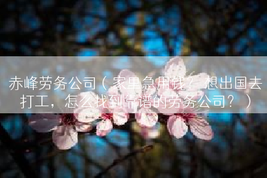 赤峰劳务公司（家里急用钱？ 想出国去打工，怎么找到靠谱的劳务公司？）