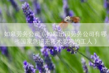 如皋劳务公司（如皋出国劳务公司有哪些国家急招无技术要求的工人）