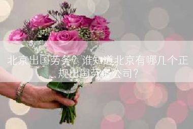 北京出国劳务？谁知道北京有哪几个正规出国劳务公司？