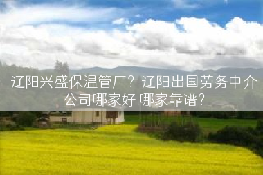 辽阳兴盛保温管厂？辽阳出国劳务中介公司哪家好 哪家靠谱？