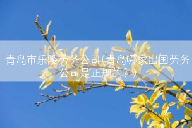青岛市乐陵劳务公司(青岛哪家出国劳务公司是正规的？)