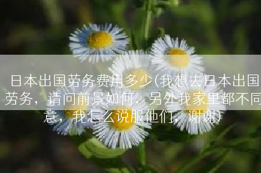 日本出国劳务费用多少(我想去日本出国劳务，请问前景如何，另外我家里都不同意，我怎么说服他们，谢谢)