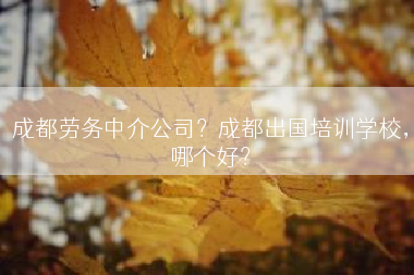 成都劳务中介公司？成都出国培训学校，哪个好？