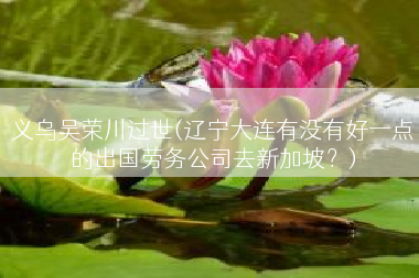 义乌吴荣川过世(辽宁大连有没有好一点的出国劳务公司去新加坡？)
