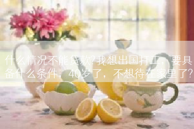 什么情况不能贷款?我想出国打工，要具备什么条件，40岁了，不想待在家里了?